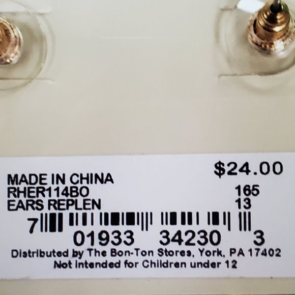 Ruff Hewn silver teardrop dangle pierced earring - Picture 4 of 4